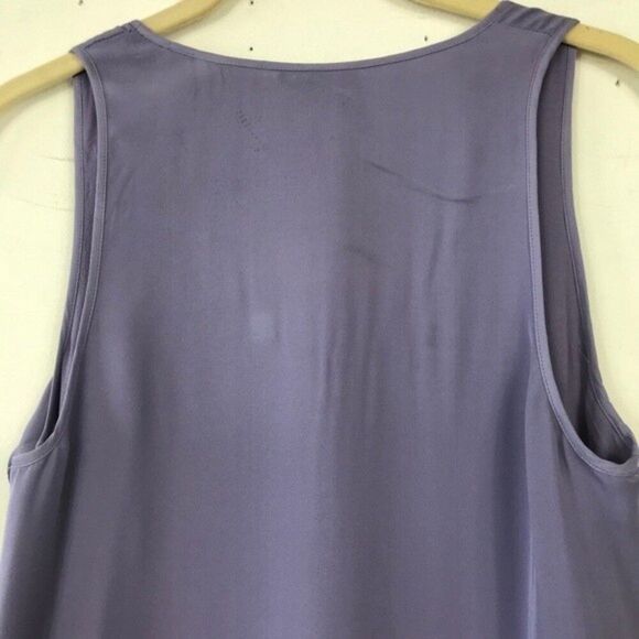 Theory Dorosa Silk Mini Dress Lavender Tiered Y2K Party Date Night Size 0 Purple - Picture 10 of 15